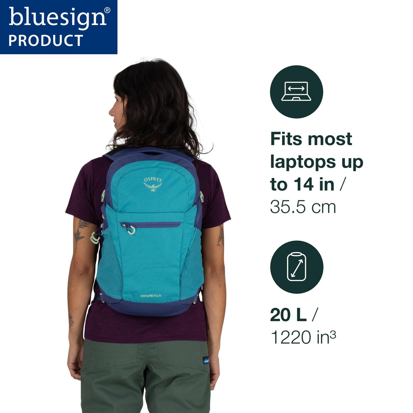 Osprey Daylite Plus Commuter Backpack - Lightweight, Everyday Pack with Laptop Sleeve and Water Bottle Pockets - Ideal for Work, School, and Travel with Versatile Storage Options, Magma Brown/Tungsten