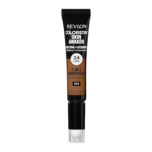 Revlon ColorStay Skin Awaken 5-in-1 Concealer, Lightweight, Creamy Longlasting Face Makeup with Caffeine & Vitamin C, For Imperfections, Dark Circles