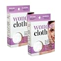 Wonder Cloth (Pack of 2) - All Natural Make-Up Remover Cloth, Removes Makeup Instantly with Just Water, Cleanses and Exfoliates, Machine Washable