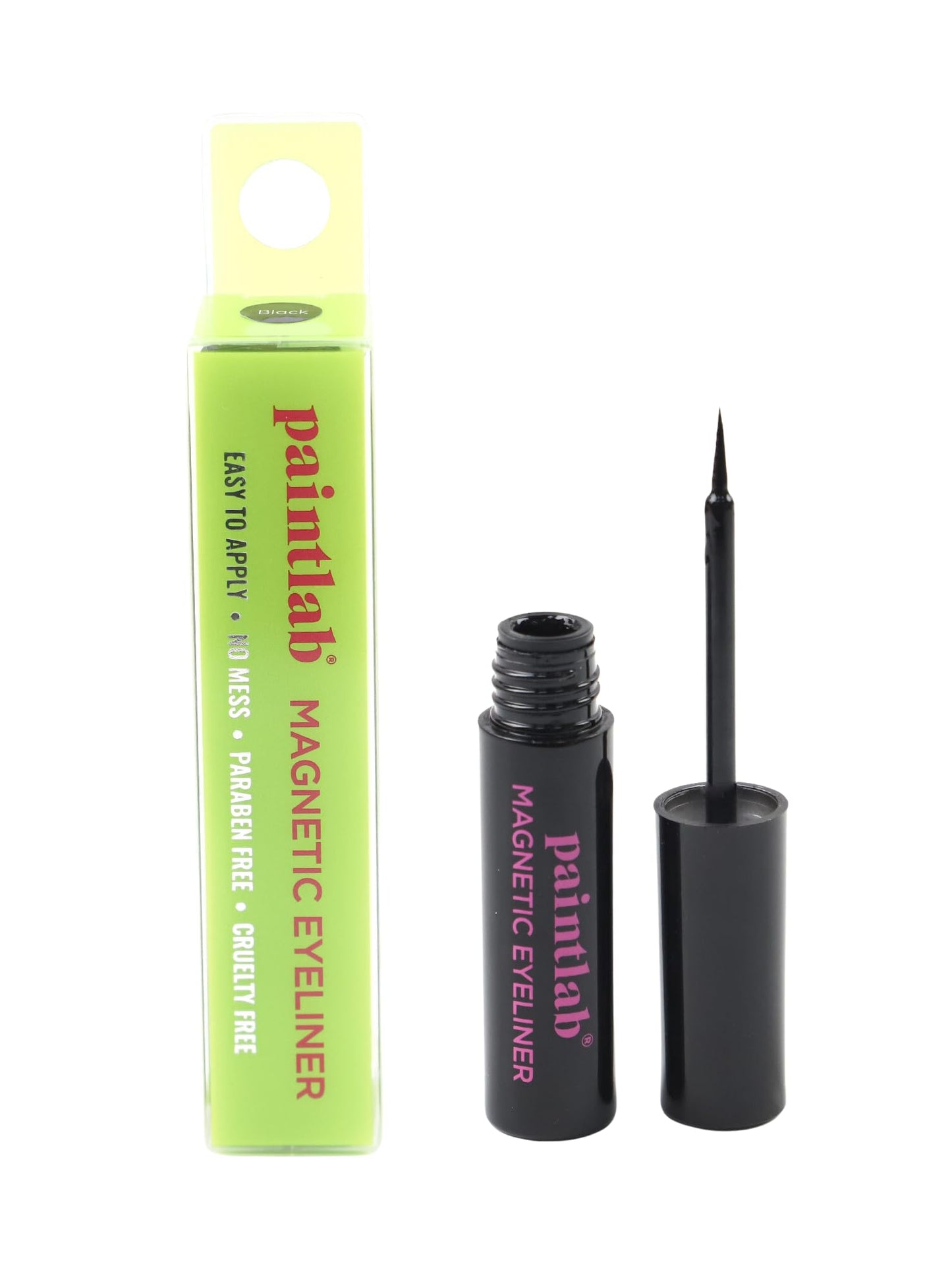 PaintLab Magnetic Eyeliner, Bold, Pigmented, Water-Resistant Liquid Liner for Easy Magnetic Lash Application, Black
