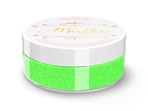 MARBLERS Neon Face & Body Glitter [Fluorescent Green] 0.18oz (5g) | Fine | Non-Toxic | Vegan | Cruelty-Free | Ethically Sourced | Festival Makeup |