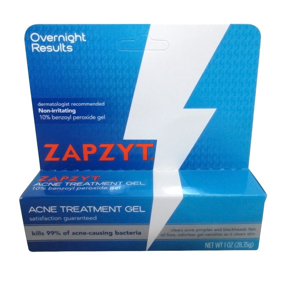 Zapzyt Acne Treatment Gel Maximum Strength 10% Benzoyl Peroxide Acne Spot Treatment 1 oz