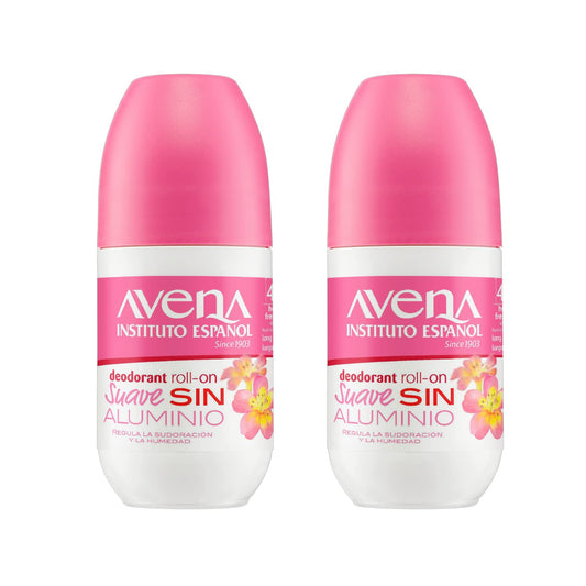 Instituto Español Avena Deodorant Roll-On Suave, Long-Lasting, Non-Alcohol, 2-Pack of 2.50 Oz Each Beauty and Personal Care Avena Instituto Espanol