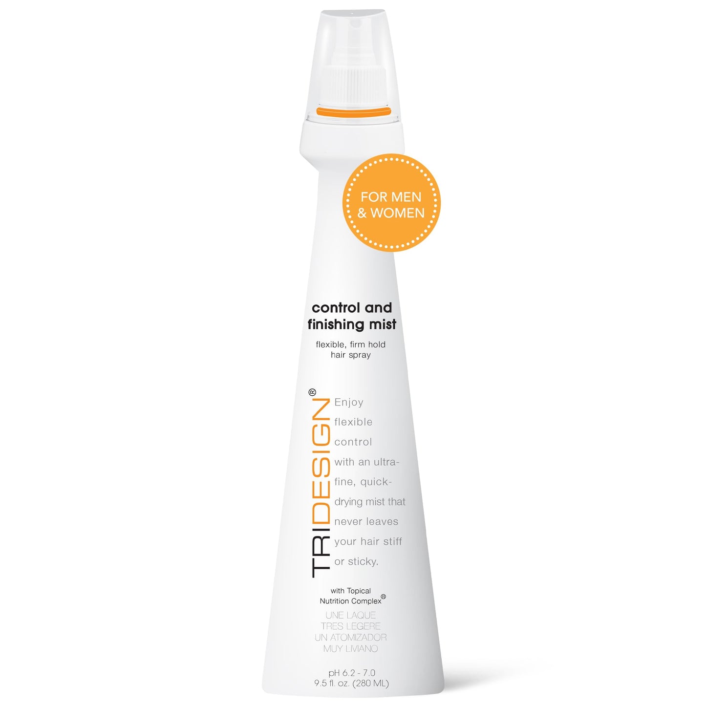 TRI Design Control and Finishing Mist - Volumizing for All Hair Types - Protect and Unleash Flexible Control with Ultra Fine Finishing for Fast Drying