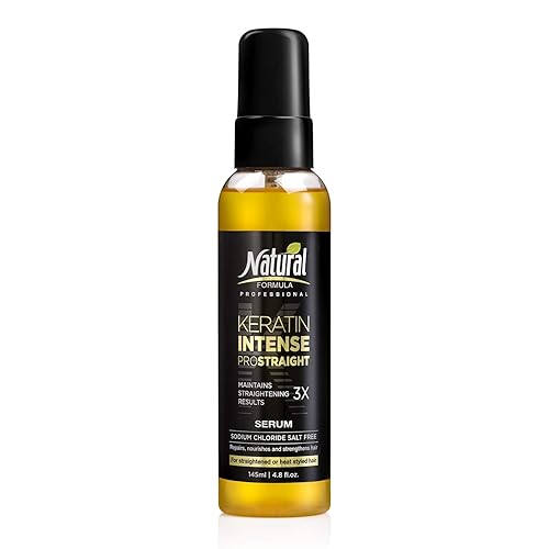 Natural FORMULA Keratin Intense Hair Serum - 4.8 fl.oz - Sodium Chloride Salt-Free Keratin Hair Serum - Hair Repair Treatment For Frizz Free