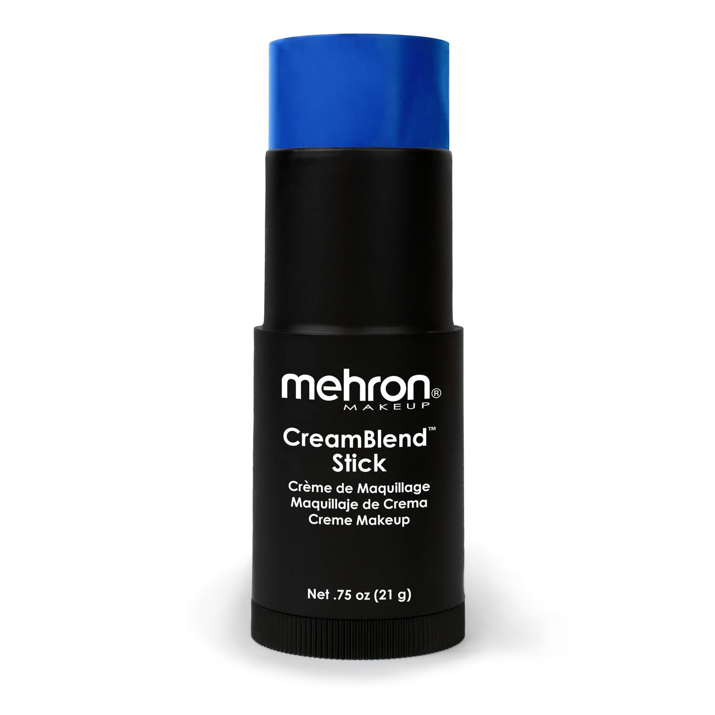 Mehron Makeup CreamBlend Stick | Face Paint, Body Paint, & Foundation Cream Makeup | Perfect for Halloween .75 oz (21 g) (Blue)