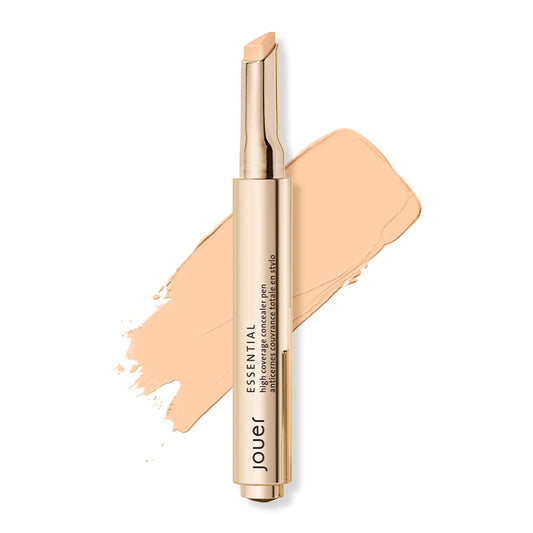 Jouer Essential High Coverage Concealer Pen - Under Eye Concealer for Dark Circles - Brightening Makeup for Eye Circles - Color Corrector Eye Primer