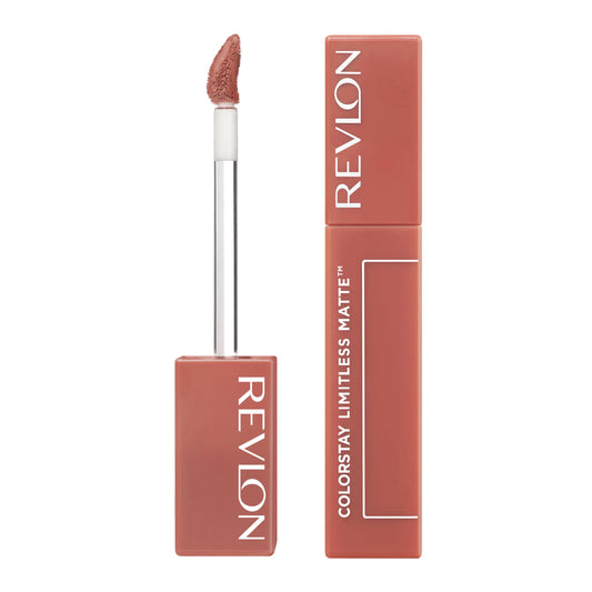 Revlon ColorStay Limitless Matte Liquid Lipstick, Vegan Formula, No-Budge, Longwear Lip Color, Long Lasting, Lightweight/Comfortable, Waterproof, 002