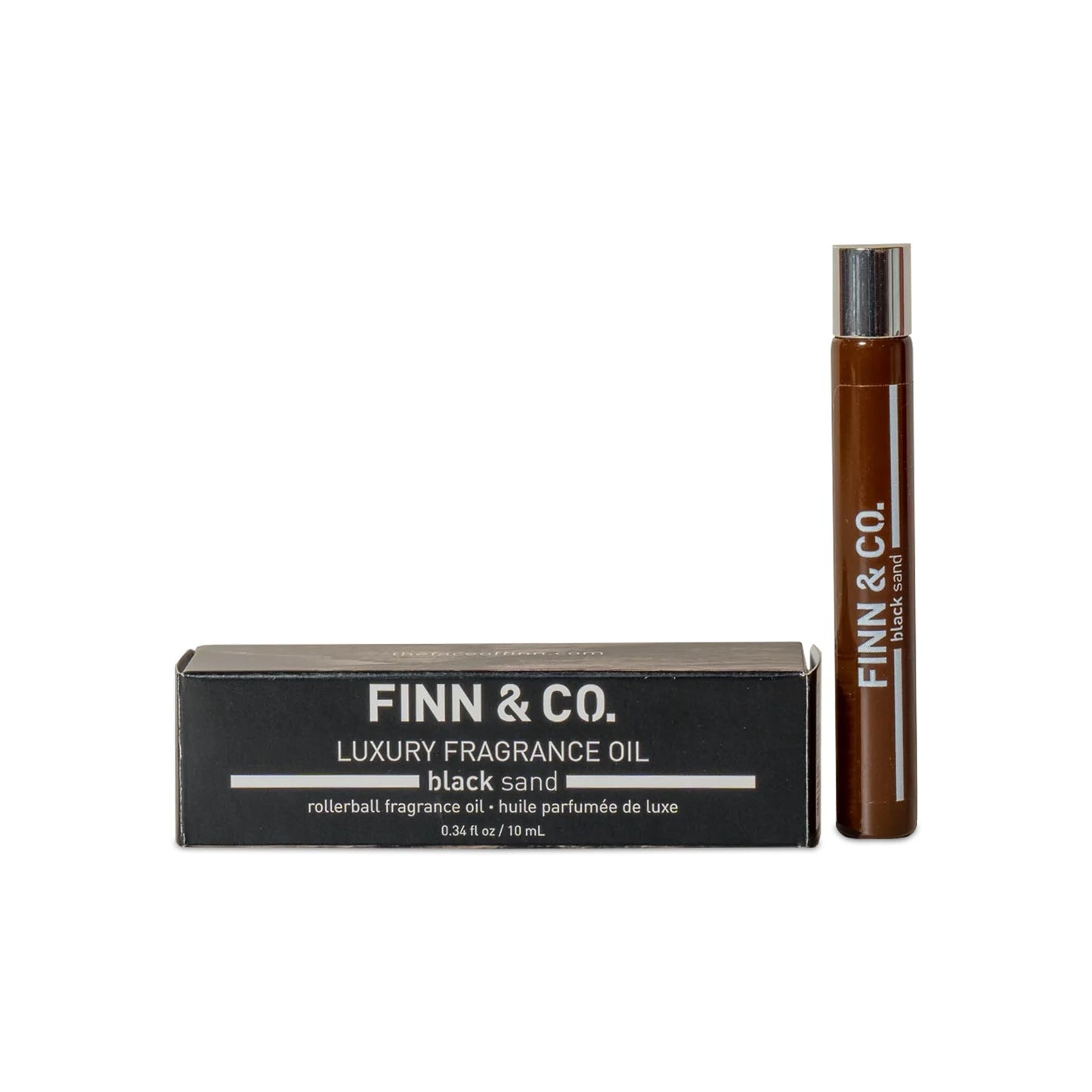 FINN & CO. Black Sand Fragrance Oil, Long-Lasting Beach Inspired Fragrance for Men & Women, Roll On Perfume Oil, Travel-Friendly, Lightweight, Easy