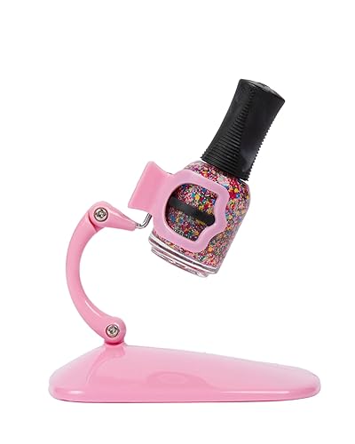 Grip and Tip Nail Polish Bottle Holder | Anti-Spill Polish Holder Stand, Pink Tilted | Fingernail Painting, Nail Art Tools | Nail Polish Accessories