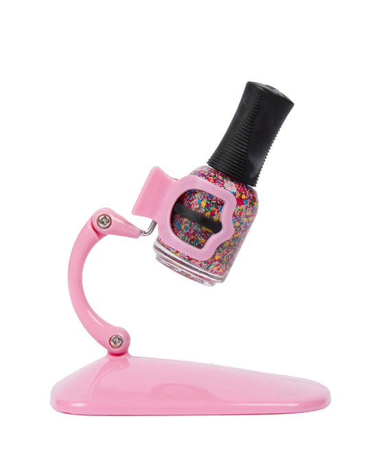 Grip and Tip Nail Polish Bottle Holder | Anti-Spill Polish Holder Stand, Pink Tilted | Fingernail Painting, Nail Art Tools | Nail Polish Accessories