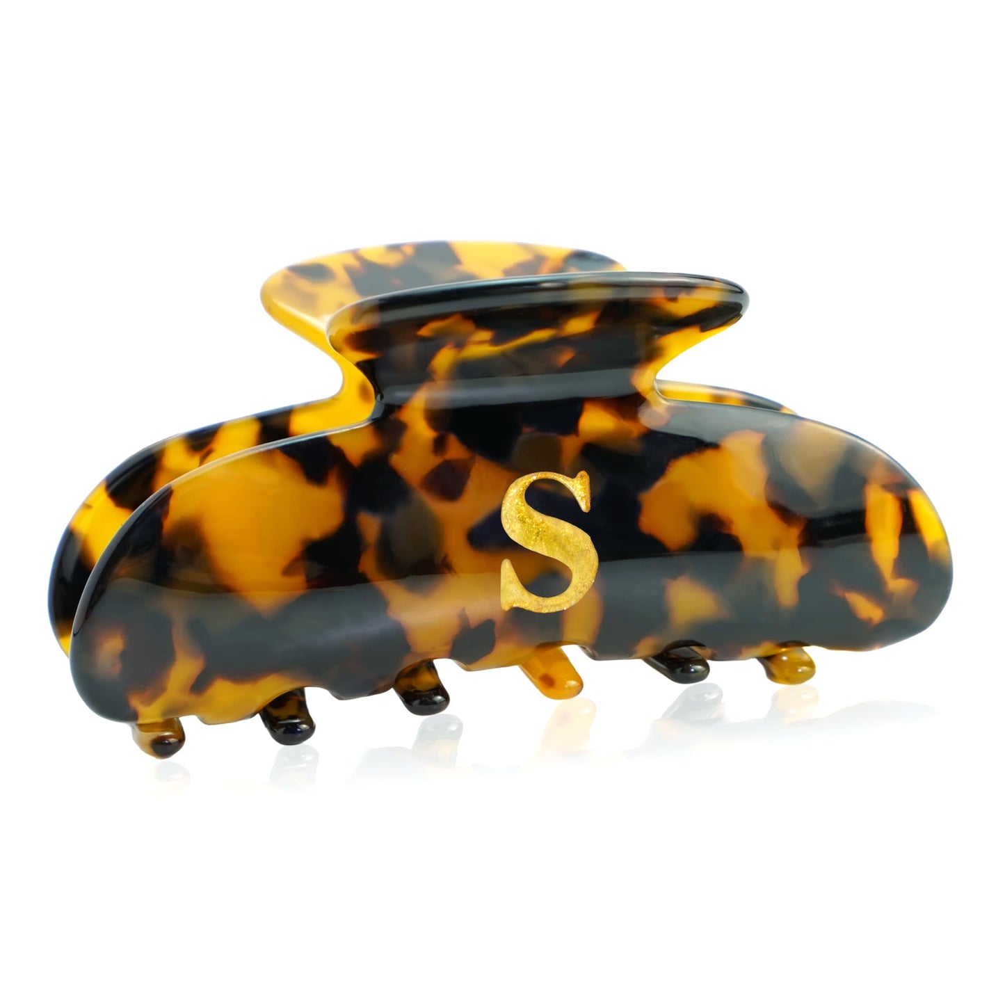 Fohufo Initial Cute Hair Clips - Tortoise Shell Letter Elegant Hair Claw Clips, Glitter Claw Clips Durable Hair Clips, Wedding Gift, Bridesmaid Gifts Beauty and Personal Care Fohufo Default Title
