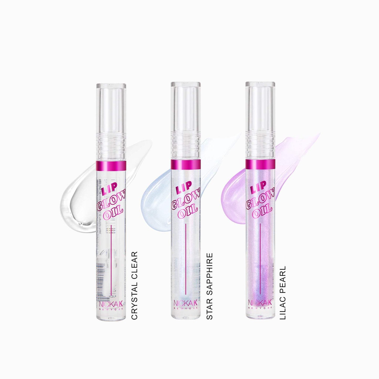 NICKA K NEW YORK Jewel Lip Glow Oil, Glossy Lips, Smooth, Lightweight, Non-Sticky (MLGGO3 Sapphire)