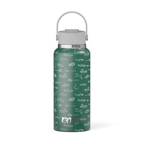 RTIC 32oz Outback Bottle, Ceramic Lined, Insulated, Stainless Steel, Metal, Double Wall Vacuum-Insulation, Leak-Proof Lid, BPA-Free Water Flask
