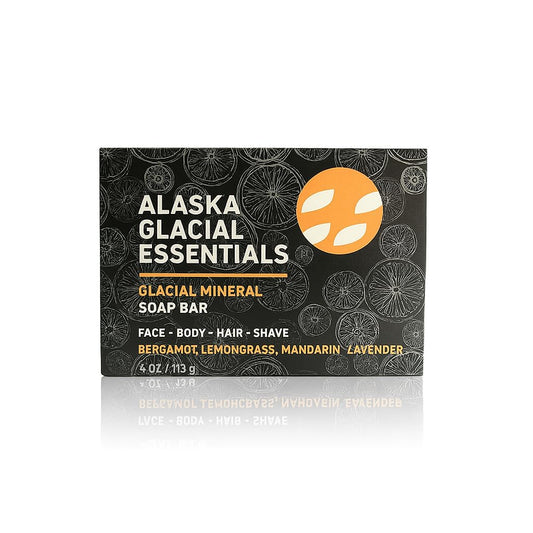 Alaska Glacial Cold-Process Mineral Clay Soap Bar made with Organic Oils | Face, Body, Shampoo & Shave | Hydrates & Detoxifies | For All Skin Types