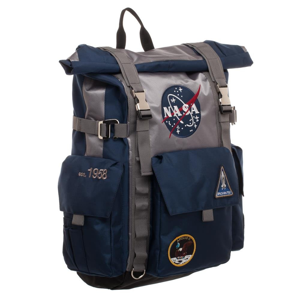 Bioworld NASA Backpack Roll Top Built Up Laptop Bag