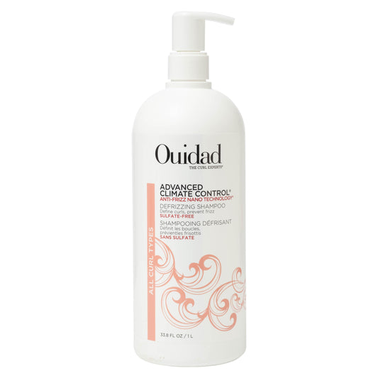 Ouidad Advanced Climate Control Defrizzing Shampoo - 33.8 fl oz, Curl Defining Hair Shampoo, Anti-Frizz Nano Technology, Sulfate-free and Safe