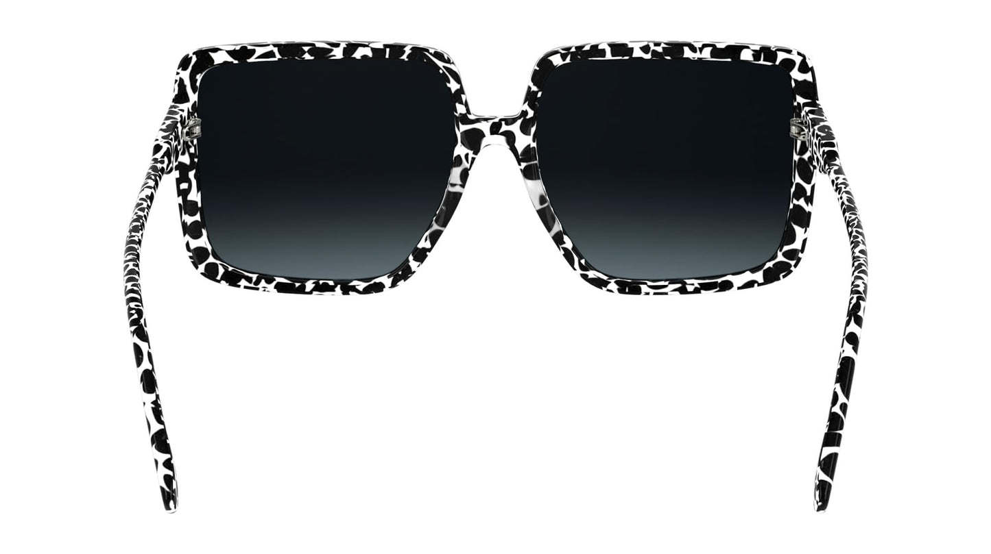 KARL LAGERFELD Women's Sunglasses KL6187S - Marble Black with Gradient Grey Lens