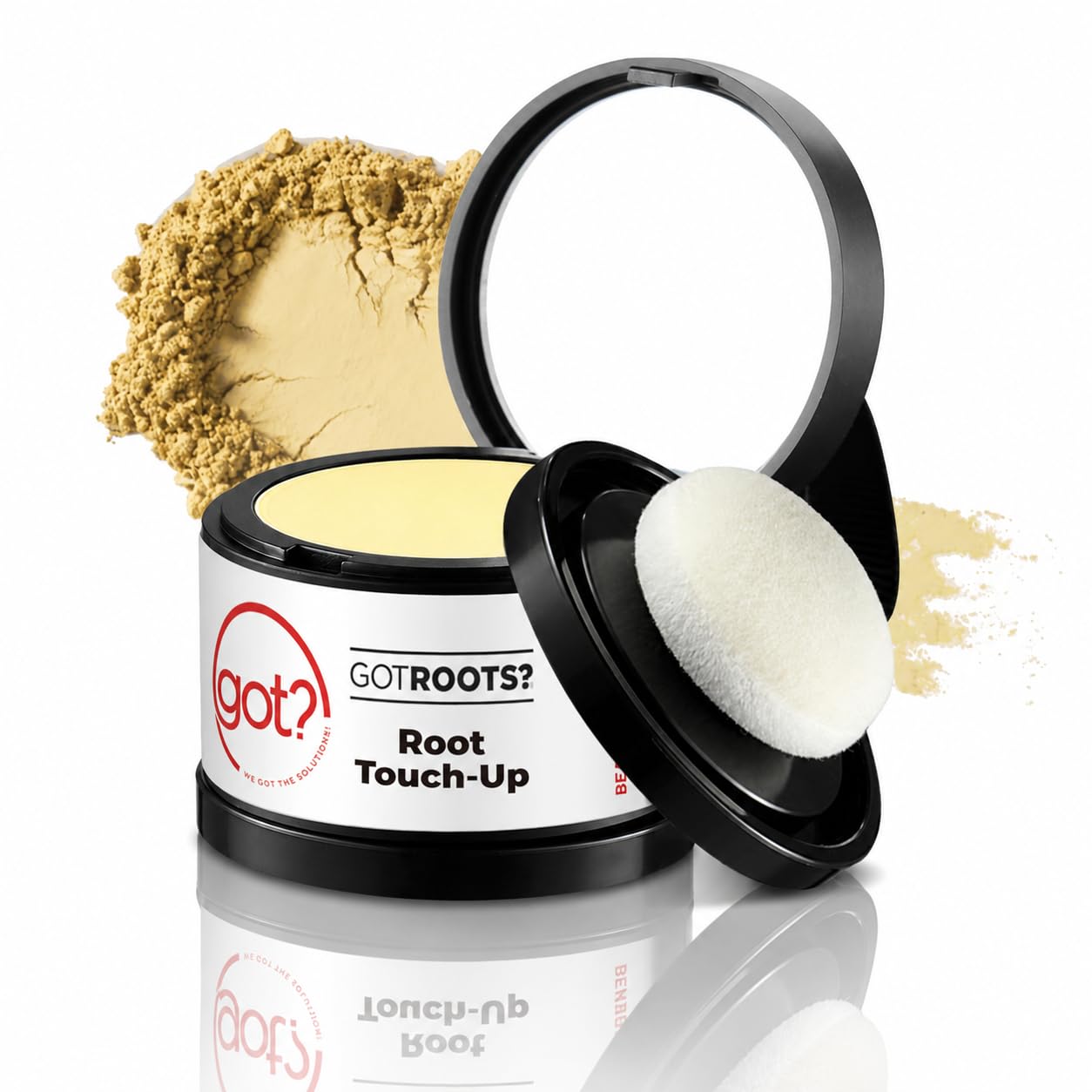 Got? Roots - Light Blonde Temporary Hair Thinning & Gray Cover Powder for Touch-Up, Brow Filler & Hairline - Pigment Infused Binding Powder - 0.14 OZ