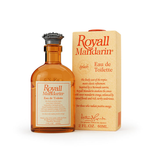Royall Mandarin Eau de Toilette, Classic Aftershave Cologne for Men with Bay Rum, Royal Lyme Fine Perfume Scent, Fragrance Gift, Masculine Grooming