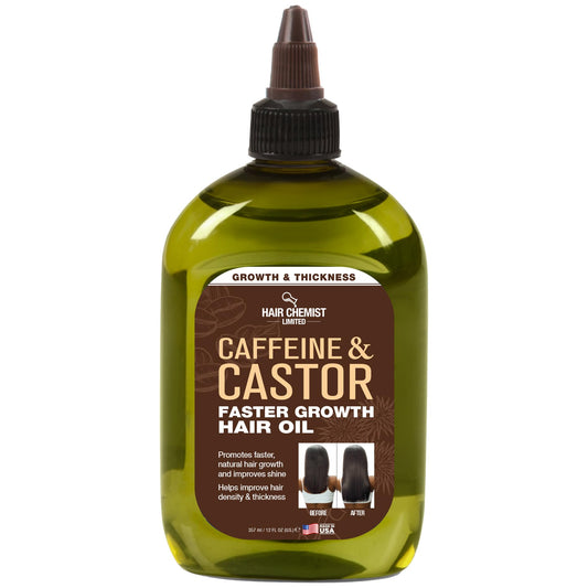 Hair Chemist, Oil, Large 12 oz - Caffeine and Castor Faster Growth Hair Oil for Unisex Adult