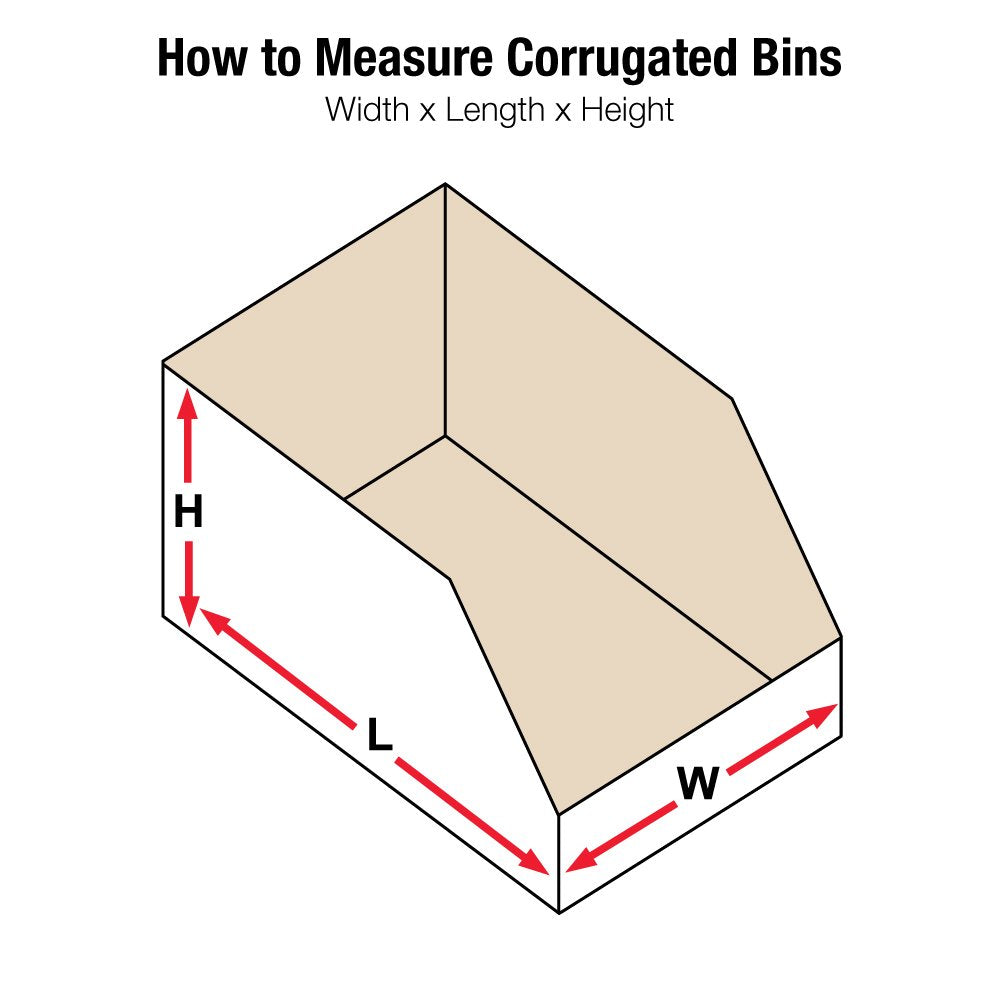 Aviditi Corrugated Cardboard Bin Dividers, 6", White, Case of 100, For Warehouse, Garage and Home Organization