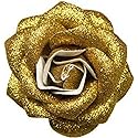 Gold Glitter Rose Hair Clip from Sourpuss Clothing