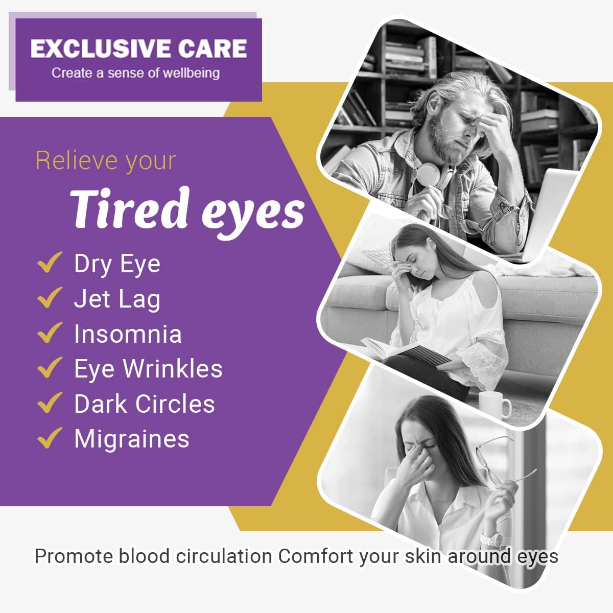 16 Packs Steam Eye Masks for Dry Eyes, Lavender Heated Eye Mask, Relief Tired Eyes & Dark Circle, Warm Compress for Puffiness, Disposable Travel Beauty and Personal Care ProCIV