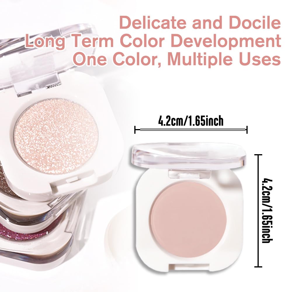 QIDSTERS Nude Pink Matte Single Eyeshadow, Lightweight Blendable Mini Eye Shadow for Older Women, Monochrome Eyeshadow Palette Makeup Pigmented Beauty and Personal Care QIDSTERS