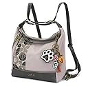 Retro Convertible Purse - Charms Paw+LOVE - Gray