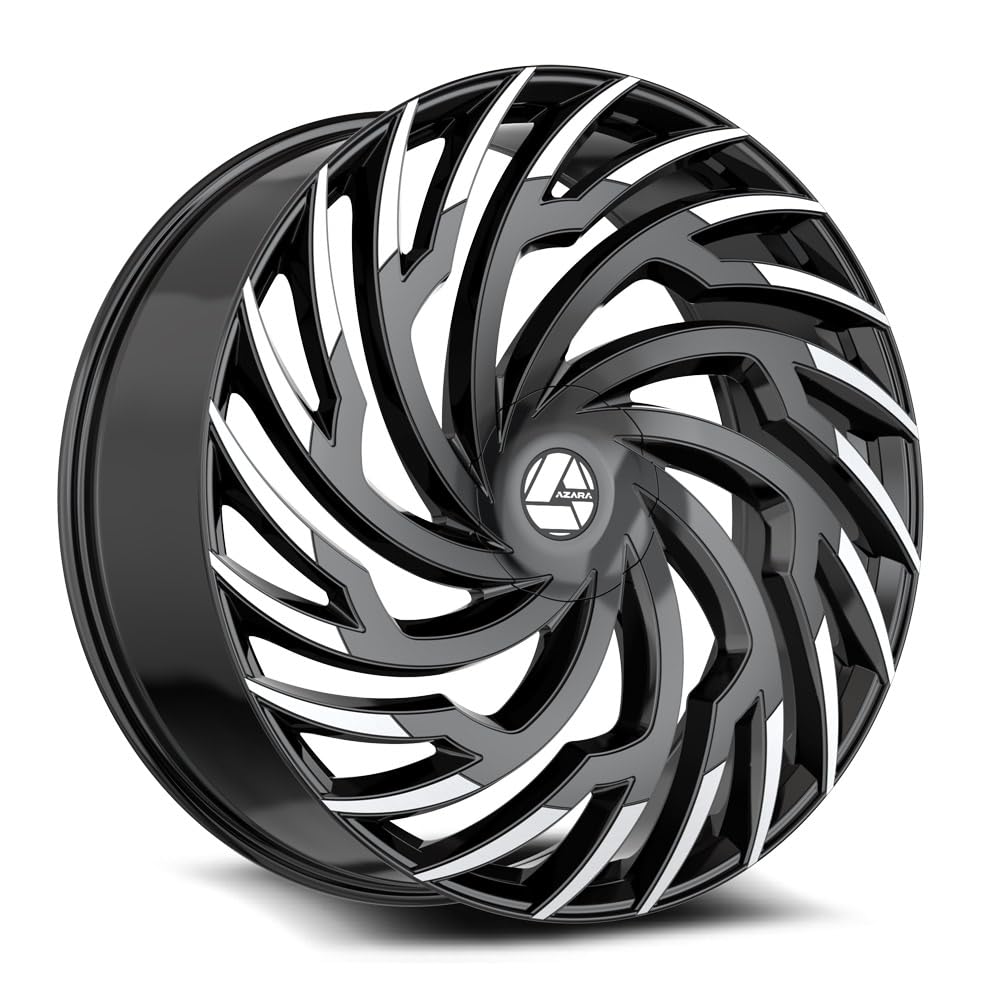 Azara AZA-536 30x9.5 6x135 6x139.7 +22 Cb 87.1 Gloss Black & Machined