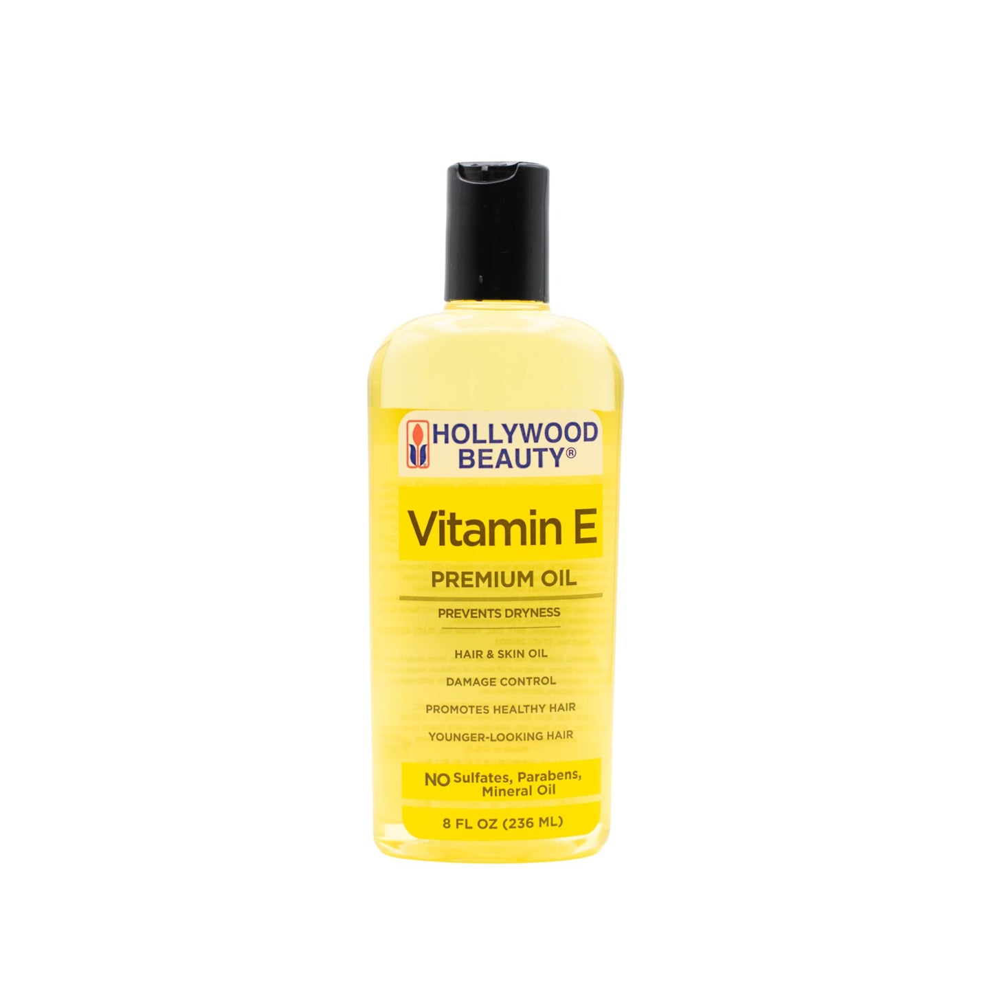 Hollywood Beauty Vitamin E Hair & Skin Oil, 8 oz - Prevents Dryness, Stimulates Healthy Hair Growth, Repairs Damaged Skin, Anti-Aging