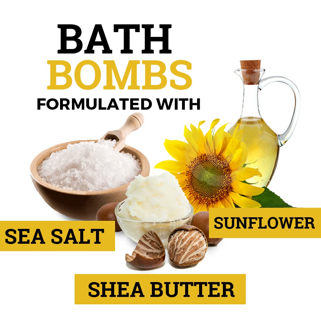 Legends Creek Farm, Goat Milk Bath Bomb Bundle, Shea Butter & Sunflower Oil, Hydrate and Relax, 18 Oz Total (4-Pack) (Oatmeal Milk & Honey, Bergamot…