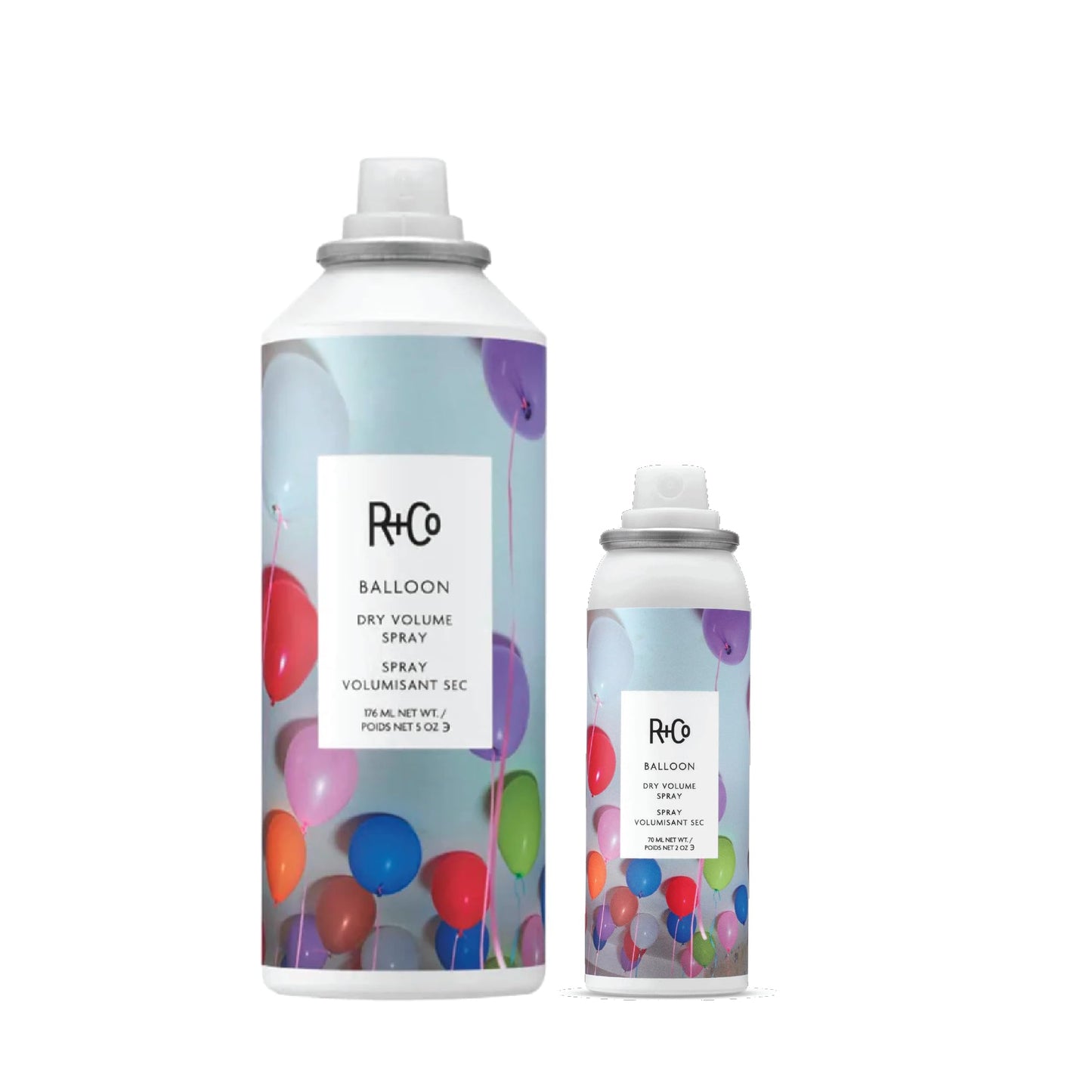 R+Co Balloon Dry Volume Spray Set | Instant Volume & Lift with Long-Lasting Hold | Adds Texture & Fullness Without Weight | Vegan + Cruelty-Free | 5oz
