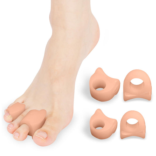 KTSAY Toe Spacers for Women & Men - 4 Pcs Gel Toe Separators with 2 Sizes for Hammertoe,Overlapping Toes,Soft Comfortable Bunion Corrector for Foot Beauty & Personal Care KTSAY