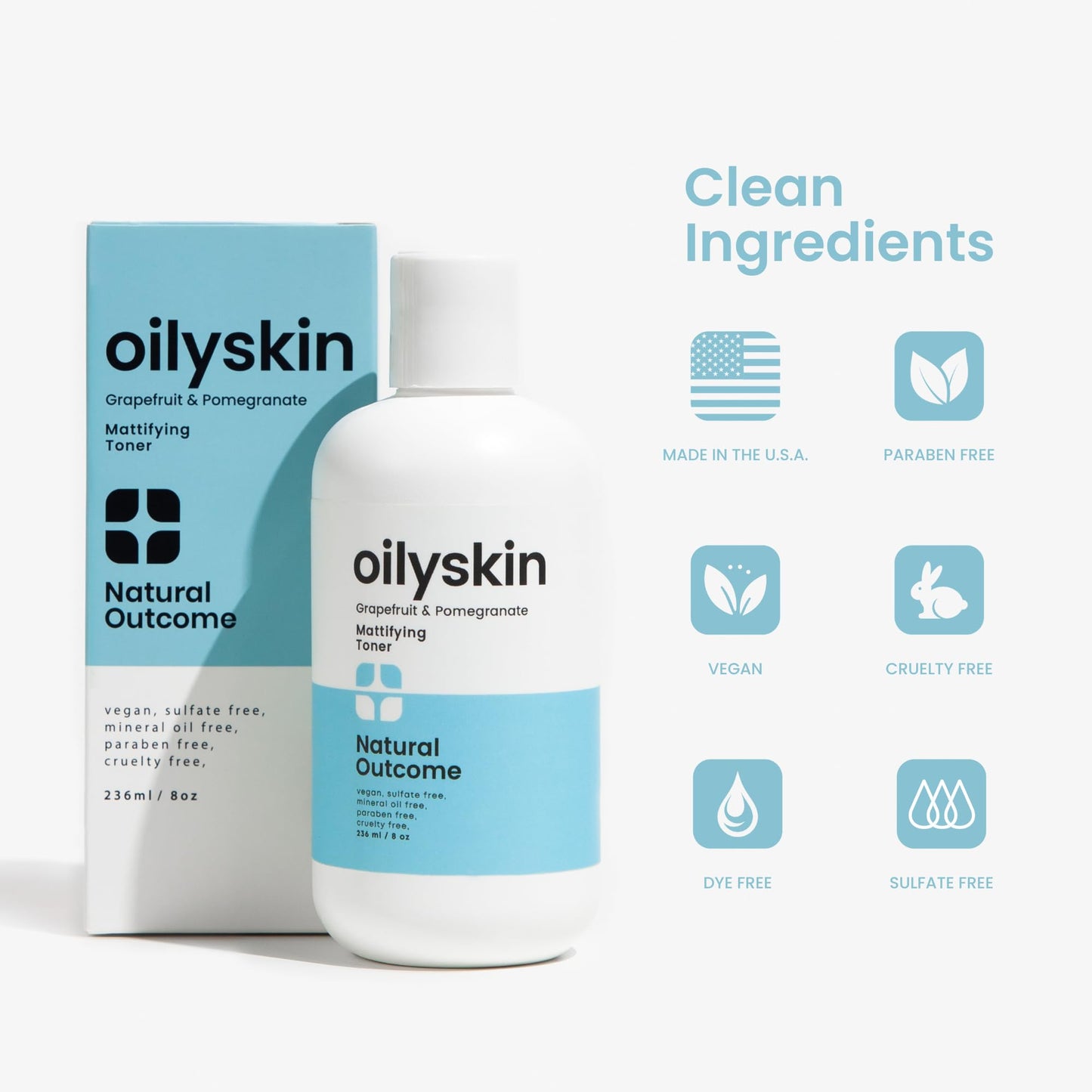 Natural Outcome Oily Skin Face Toner | Purifying Astringent Facial Toner | Naturally Keeps Skin Matte & Shine Free | Minimizes Appearance of Pores