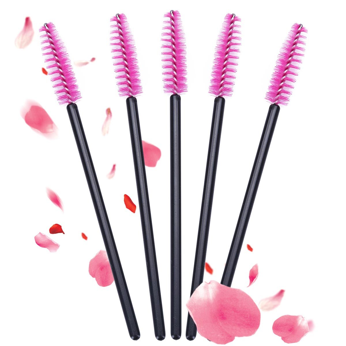 1000 PCS Disposable Eyelash Mascara Brushes Wands Applicator Makeup Brush Tool Kits,Pink