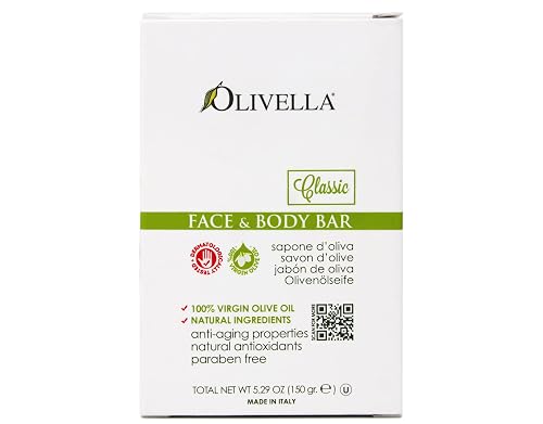 Olivella Virgin Olive Oil Face and Body Bar Soap, 5.29 oz Beauty & Personal Care Olivella