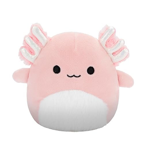 Squishmallows Original 5-Inch Archie Pink Axolotl with White Fuzzy Belly - Official Jazwares Plush (Little)