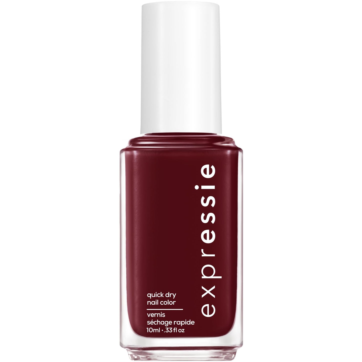 essie expressie Quick-Dry Vegan Nail Polish, Not So Low-Key, Blackened Burgundy, 0.33 Ounce