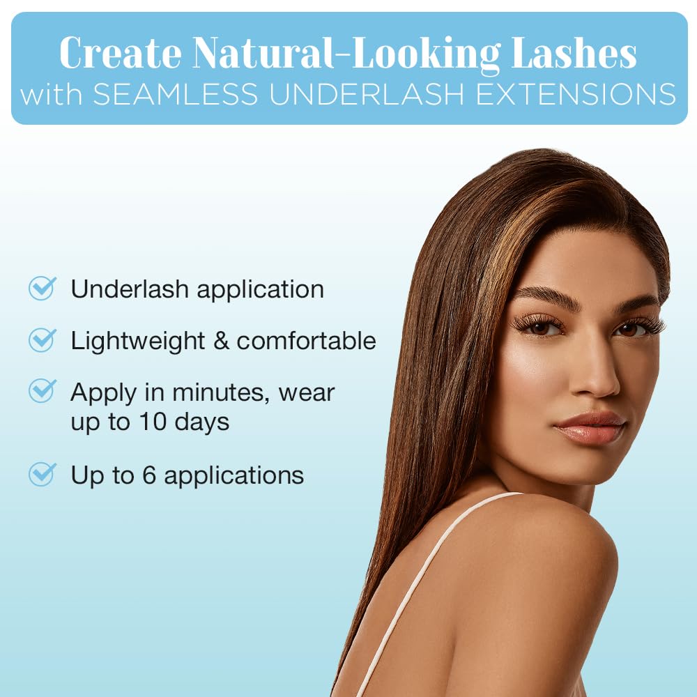 Ardell Seamless Eyelash Extension Kit, Wispies - Customizable DIY Lash Clusters, Includes Bond & Seal and Applicator for Long-Lasting Natural Lashes
