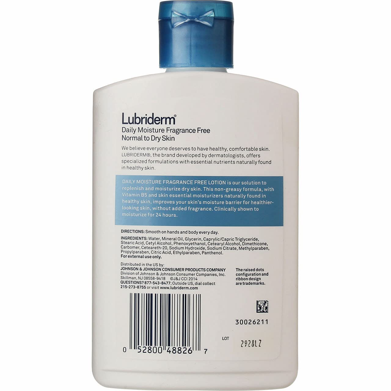 Lubriderm Lot Ff Size 6z Lubriderm Daily Moisture Lotion For Normal To Dry Skin Fragrance Free