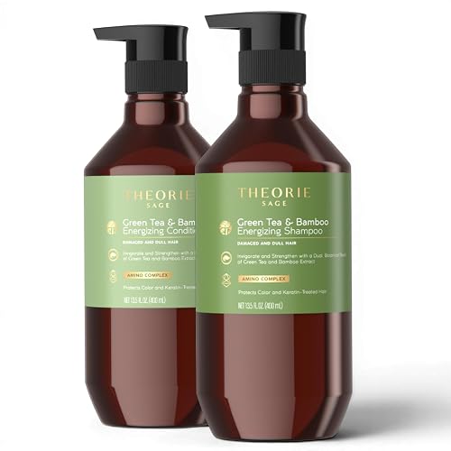 THEORIE 400 mL Shampoo & Conditioner Collection (THEORIE Sage Collection Hair Care Sets (Green Tea & Bamboo 400 mL Shampoo & Conditioner Set))