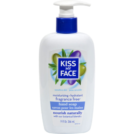 Kiss My Face Hand Soap Fragrance- Free 9 Ounce Pump (266ml) (3 Pack) Beauty & Personal Care Kiss My Face