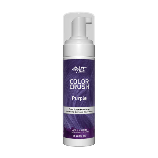 Splat Color Crush Bold Foam Hair Color, Purple, 5 oz., Refresh Vivid Colors in Just 10 Minutes, Lasts Up to 10 Washes, Buildable Foam Hair Product