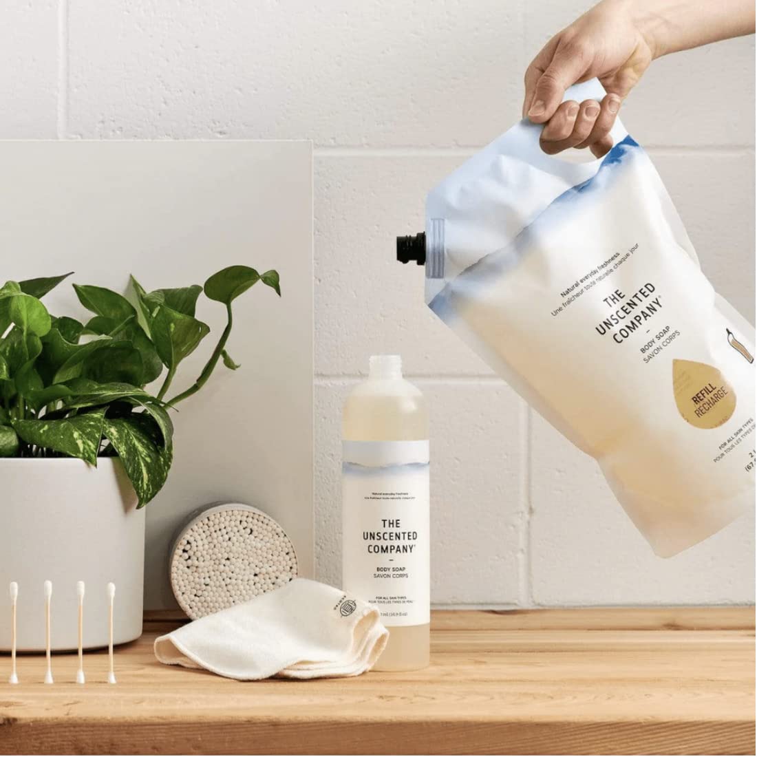 The Unscented Company Unscented Body Soap Refill, 67.6 FZ