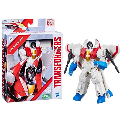 Transformers Generations Toys Authentics Starscream Action Figure (7”), Red