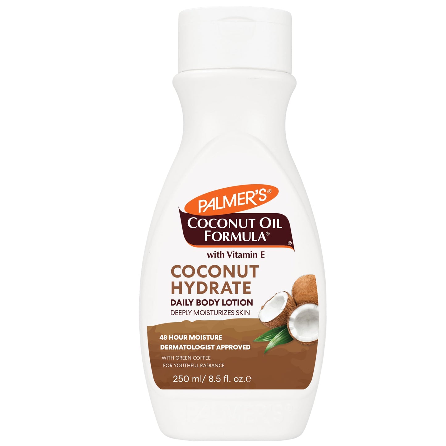 Palmer's Coconut Oil Formula Body Lotion for Dry Skin, Hand & Body Moisturizer with Green Coffee Extract & Vitamin E, Flip Cap Bottle, 8.5 Fl Oz (Pack