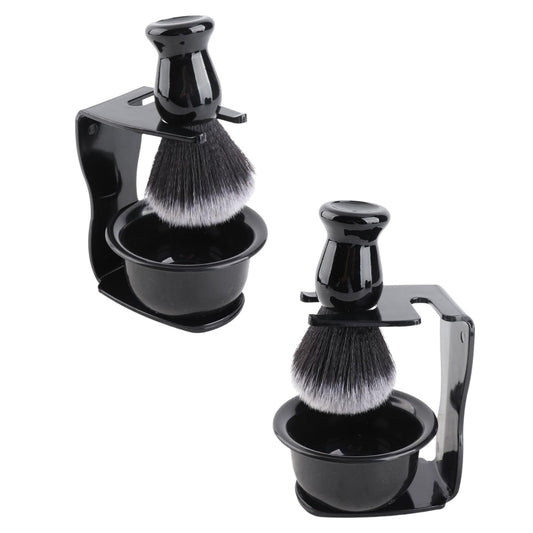 2Set Shaving Kit for Men, 3 in 1 Shaving Set Includes Portable Beard Brush Cream Bowl and Stand Beard Style Tool for Home Travel Beauty and Personal Care Beufee