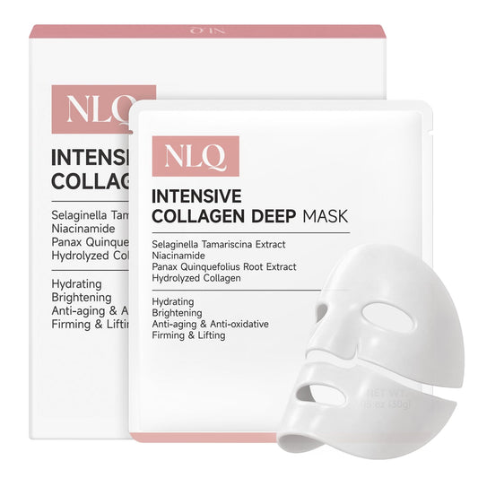 NLQ Intensive Collagen Deep Mask Skincare, Hydrating Overnight Face Mask for Glass Skin, Pore Refining, Firming & Plumping, Travel Essentials
